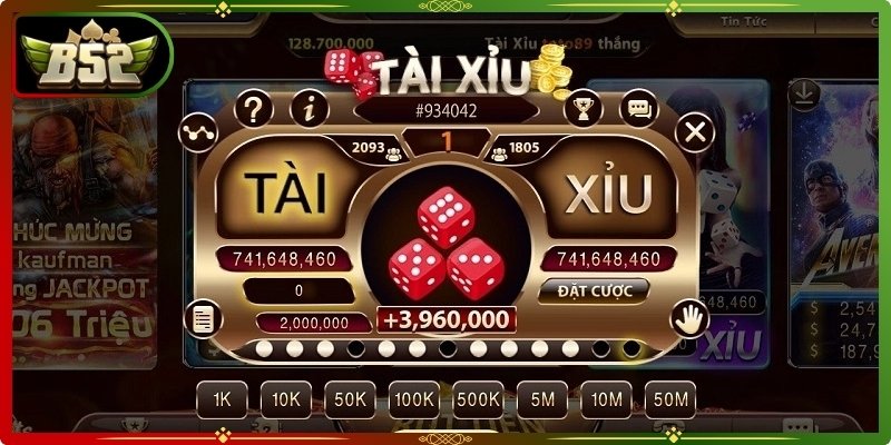 Tài Xỉu B52Club 2 Tài xỉu B52Club được thiết kế trực quan, dễ sử dụng